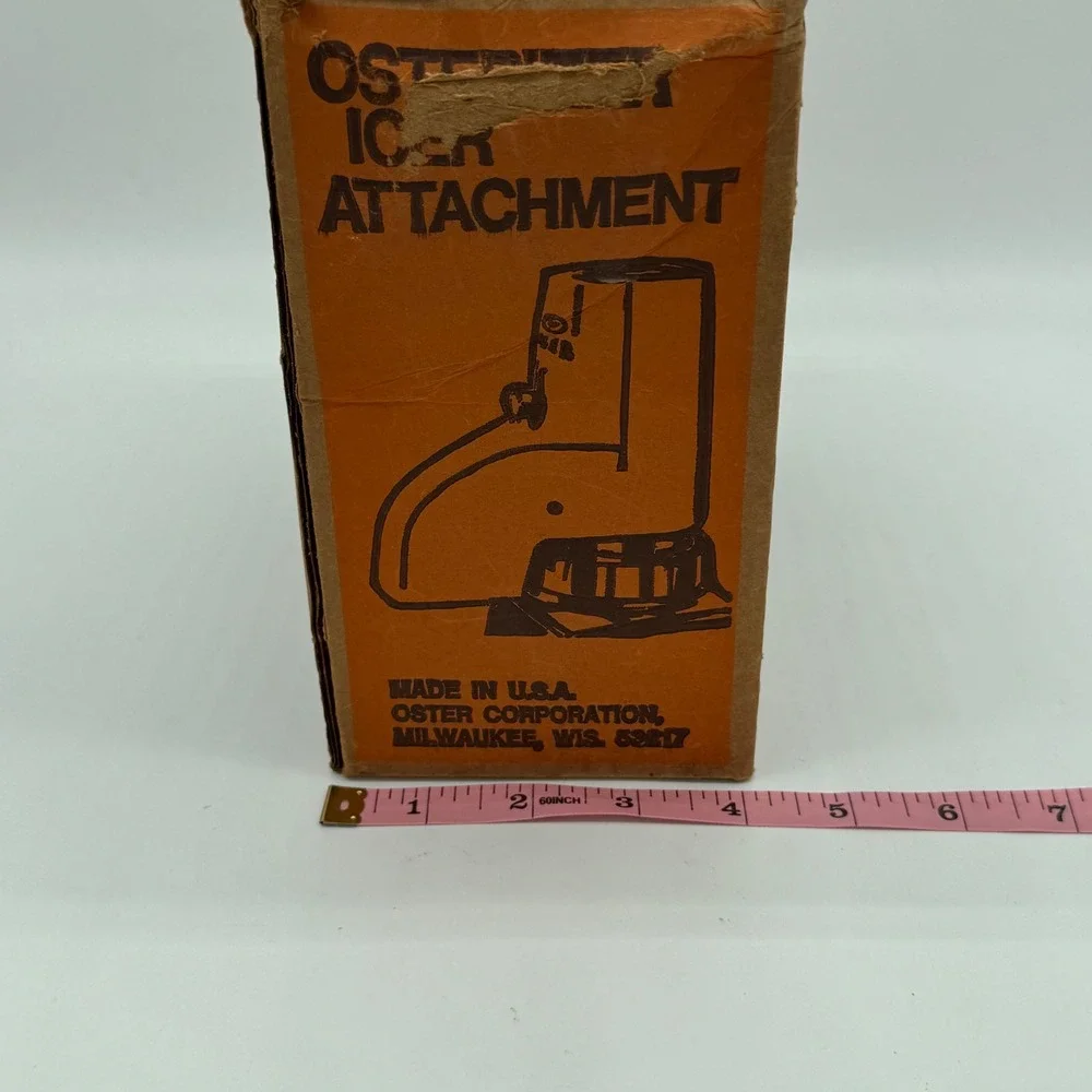 Vintage Osterizer Blender Icer Attachment Model 435 White Box Paperwork 1975